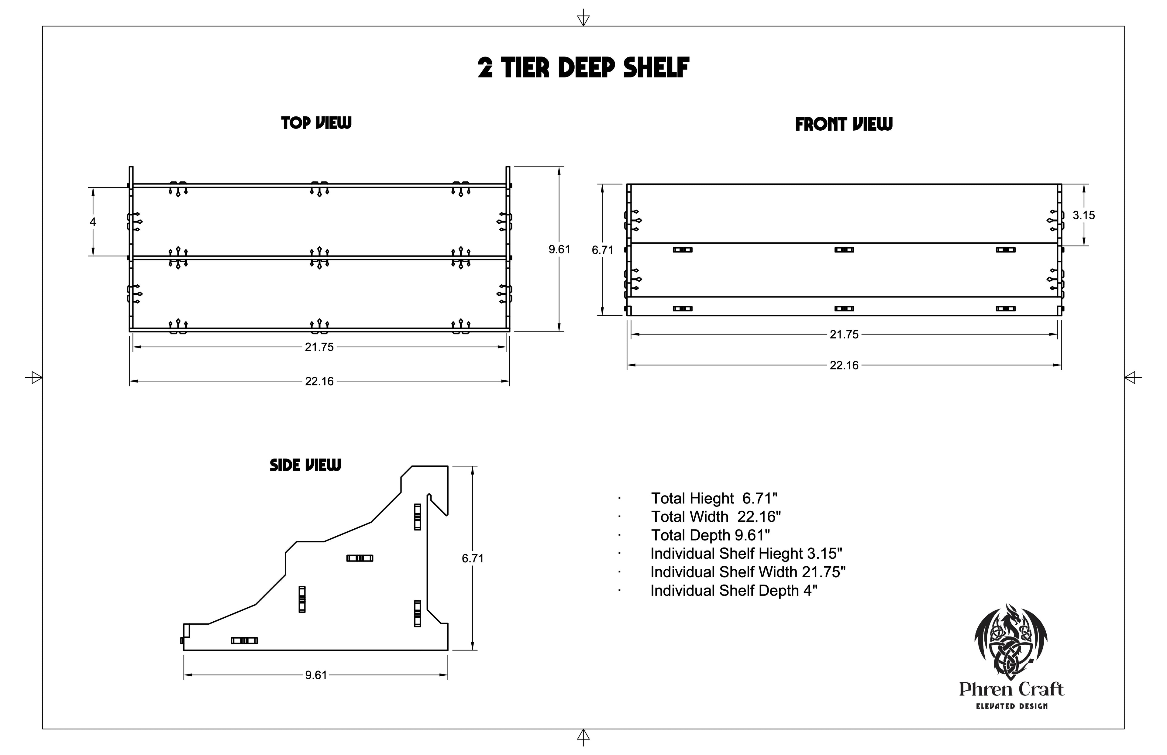 2-Tier Deep Organizer | Fits 3.75" Diameter Containers