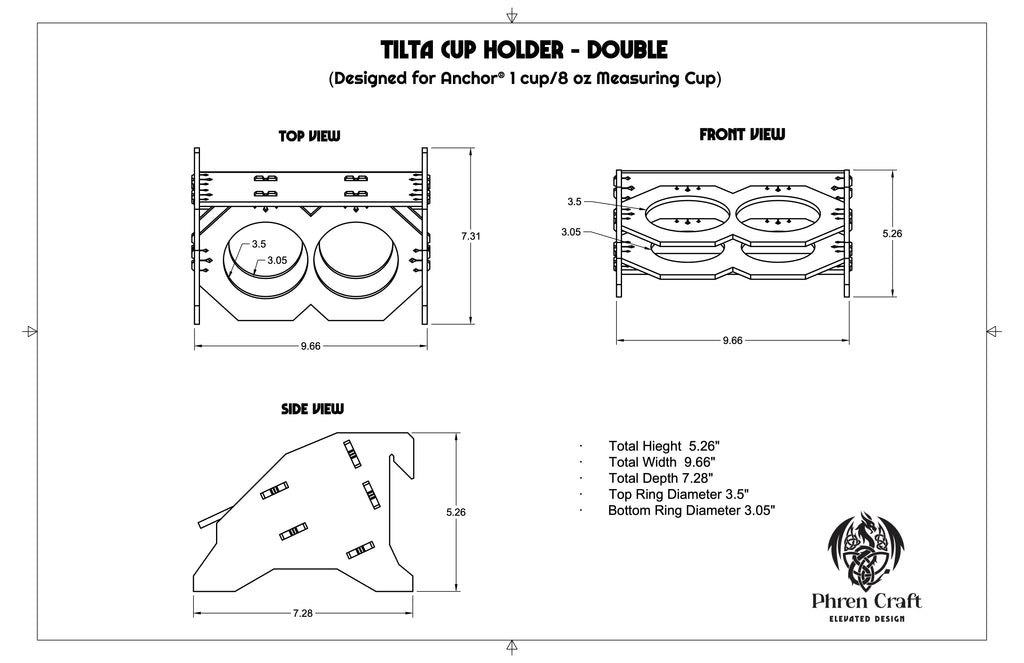 Tilta Cup Holder - Dual Anchor