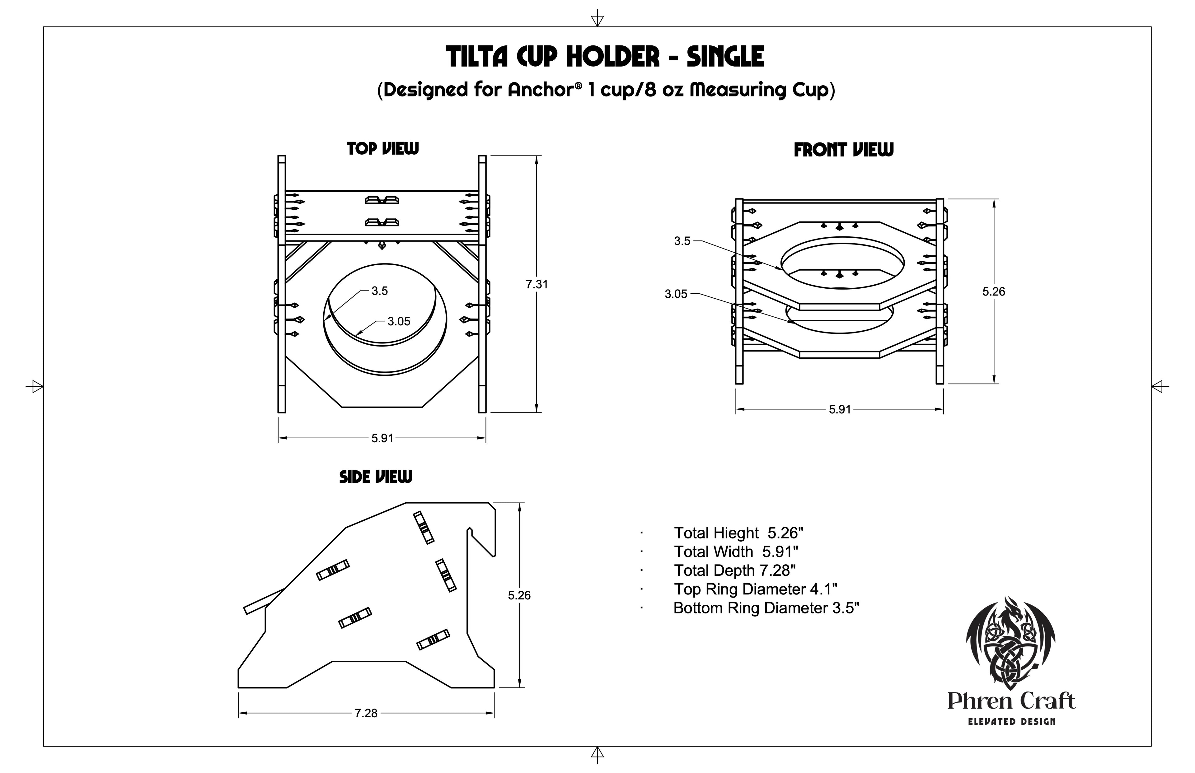 Tilta Cup Holder - Single Anchor